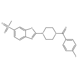 (4-Fluorophenyl)(4-(6-(methylsulfonyl)benzo[d]thiazol-2-yl)piperazin-1-yl)methanone结构式