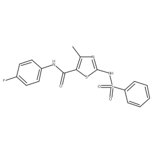 5-Thiazolecarboxamide, N-(4-fluorophenyl)-4-methyl-2-[(phenylsulfonyl)amino]-结构式