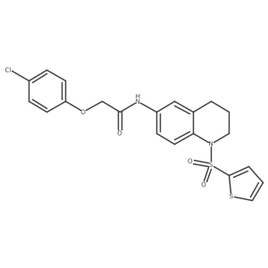 2-(4-chlorophenoxy)-N-[1-(thiophene-2-sulfonyl)-1,2,3,4-tetrahydroquinolin-6-yl]acetamide Structure