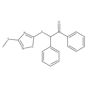 2-{[3-(Methylsulfanyl)-1,2,4-thiadiazol-5-yl]sulfanyl}-1,2-diphenylethanone Structure