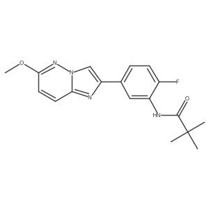 N-(2-fluoro-5-(6-methoxyimidazo[1,2-b]pyridazin-2-yl)phenyl)pivalamide结构式