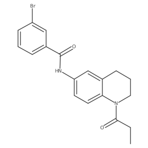 3-bromo-N-(1-propionyl-1,2,3,4-tetrahydroquinolin-6-yl)benzamide结构式