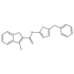 N-(5-benzyl-1,3,4-oxadiazol-2-yl)-3-chlorobenzo[b]thiophene-2-carboxamide Structure