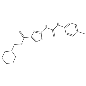 N-(cyclohexylmethyl)-2-(3-(p-tolyl)ureido)thiazole-4-carboxamide Structure