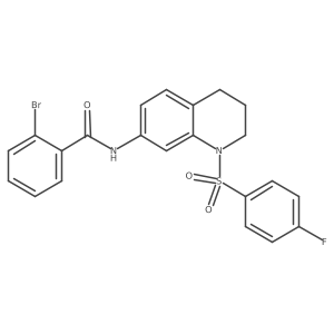 2-bromo-N-(1-((4-fluorophenyl)sulfonyl)-1,2,3,4-tetrahydroquinolin-7-yl)benzamide Structure