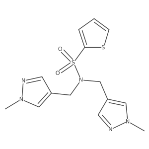 N,N-Bis[(1-methyl-1H-pyrazol-4-yl)methyl]-2-thiophenesulfonamide Structure