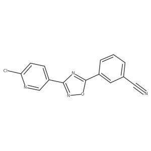 3-[3-(6-Chloro-3-pyridinyl)-1,2,4-oxadiazol-5-yl]benzonitrile Structure