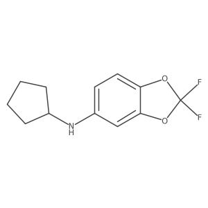 N-cyclopentyl-2,2-difluoro-2H-1,3-benzodioxol-5-amine结构式