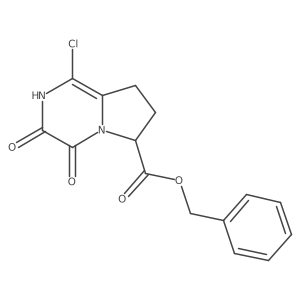 Phenylmethyl 1-chloro-2,3,4,6,7,8-hexahydro-3,4-dioxopyrrolo[1,2-a]pyrazine-6-carboxylate Structure