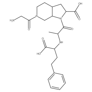 1h-Pyrrolo[2,3-c]pyridine-2-carboxylic acid,6-(aminoacetyl)-1-[2-[(1-carboxy-3-phenylpropyl)amino]-1-oxopropyl]octahydro-结构式