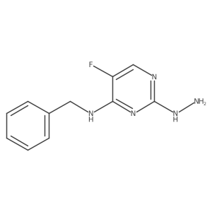 5-Fluoro-2-hydrazinyl-N-(phenylmethyl)-4-pyrimidinamine结构式