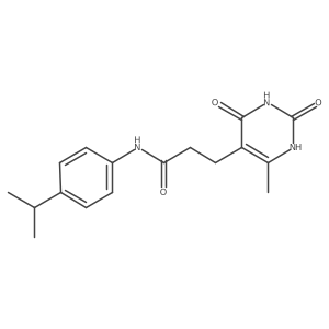 N-(4-isopropylphenyl)-3-(6-methyl-2,4-dioxo-1,2,3,4-tetrahydropyrimidin-5-yl)propanamide结构式