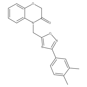 4-((3-(3,4-dimethylphenyl)-1,2,4-oxadiazol-5-yl)methyl)-2H-benzo[b][1,4]oxazin-3(4H)-one结构式