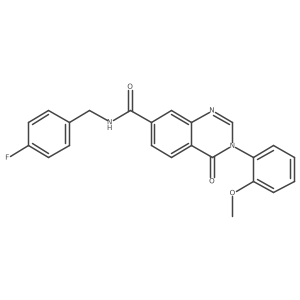 N-(4-fluorobenzyl)-3-(2-methoxyphenyl)-4-oxo-3,4-dihydroquinazoline-7-carboxamide Structure