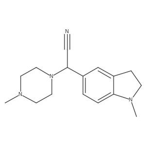 2-(1-Methylindolin-5-yl)-2-(4-methylpiperazin-1-yl)acetonitrile结构式