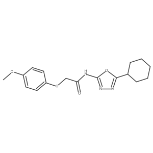 N-(5-cyclohexyl-1,3,4-oxadiazol-2-yl)-2-(4-methoxyphenoxy)acetamide Structure