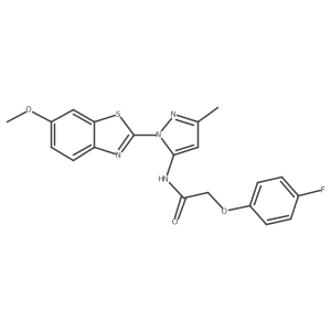 2-(4-fluorophenoxy)-N-(1-(6-methoxybenzo[d]thiazol-2-yl)-3-methyl-1H-pyrazol-5-yl)acetamide Structure