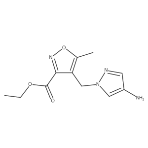 Ethyl 4-((4-amino-1H-pyrazol-1-yl)methyl)-5-methylisoxazole-3-carboxylate Structure