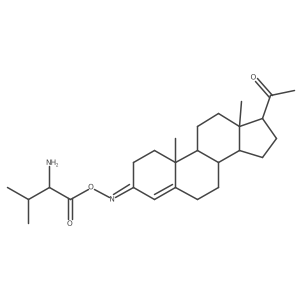 (3Z)-Pregn-4-ene-3,20-dione 3-[O-[(2S)-2-amino-3-methyl-1-oxobutyl]oxime]结构式
