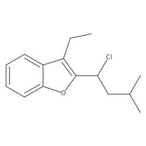 2-(1-Chloro-3-methylbutyl)-3-ethyl-1-benzofuran结构式
