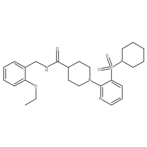 5-[1-cyclopentyl-4-(4-fluorophenyl)-1H-imidazol-5-yl]-N-(3,4-dimethoxyphenyl)-2-furamide Structure