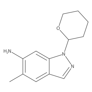 5-Methyl-1-(tetrahydro-2H-pyran-2-yl)-1H-indazol-6-amine Structure