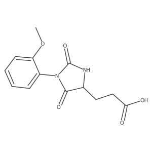 1-(2-Methoxyphenyl)-2,5-dioxo-4-imidazolidinepropanoic acid结构式