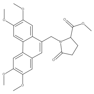 methyl (2S)-5-oxo-1-[(2,3,6,7-tetramethoxyphenanthren-9-yl)methyl]pyrrolidine-2-carboxylate Structure