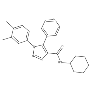 N-cyclohexyl-1-(3,4-dimethylphenyl)-5-(pyridin-4-yl)-1H-1,2,3-triazole-4-carboxamide Structure