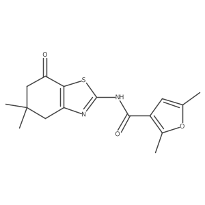 N-(5,5-dimethyl-7-oxo-4,5,6,7-tetrahydrobenzo[d]thiazol-2-yl)-2,5-dimethylfuran-3-carboxamide Structure