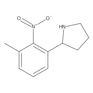 (S)-2-(3-Methyl-2-nitrophenyl)pyrrolidine结构式