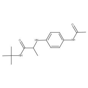 N-tert-butyl-2-[(4-acetamidophenyl)amino]propanamide Structure