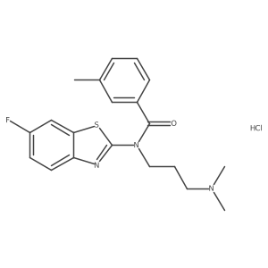 N-(3-(dimethylamino)propyl)-N-(6-fluorobenzo[d]thiazol-2-yl)-3-methylbenzamide hydrochloride结构式
