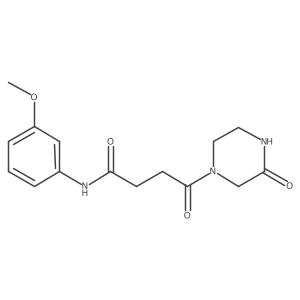 N-(3-methoxyphenyl)-4-oxo-4-(3-oxopiperazin-1-yl)butanamide Structure