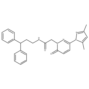 2-(3-(3,5-dimethyl-1H-pyrazol-1-yl)-6-oxopyridazin-1(6H)-yl)-N-(3,3-diphenylpropyl)acetamide Structure