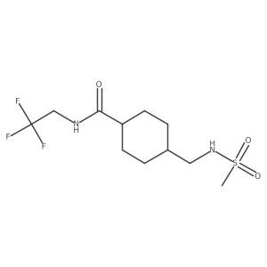 4-(methylsulfonamidomethyl)-N-(2,2,2-trifluoroethyl)cyclohexanecarboxamide Structure