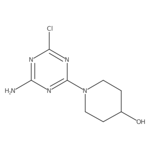 1-(4-Amino-6-chloro-1,3,5-triazin-2-yl)piperidin-4-ol结构式