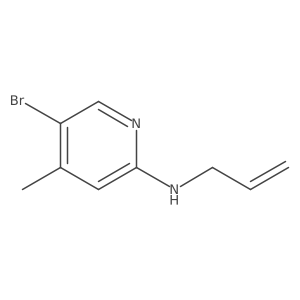 N-Allyl-5-bromo-4-methyl-2-pyridinamine结构式