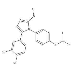 5-(3,4-dichlorophenyl)-1-(4-(difluoromethoxy)phenyl)-2-(methylthio)-1H-imidazole Structure