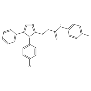 2-((1-(4-chlorophenyl)-5-phenyl-1H-imidazol-2-yl)thio)-N-(p-tolyl)acetamide Structure