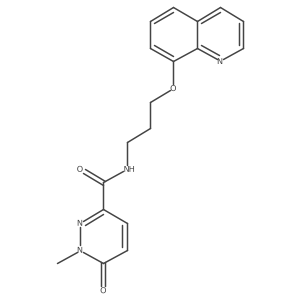 1-methyl-6-oxo-N-(3-(quinolin-8-yloxy)propyl)-1,6-dihydropyridazine-3-carboxamide Structure