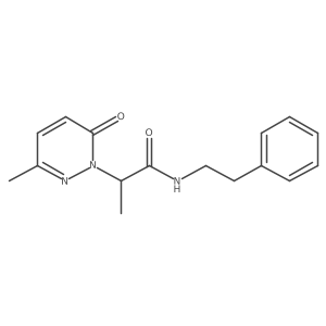 2-(3-methyl-6-oxopyridazin-1(6H)-yl)-N-phenethylpropanamide Structure