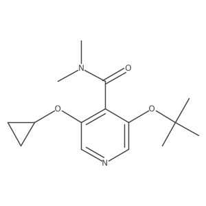 3-Tert-butoxy-5-cyclopropoxy-N,N-dimethylisonicotinamide结构式
