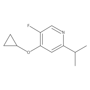 4-Cyclopropoxy-5-fluoro-2-isopropylpyridine结构式