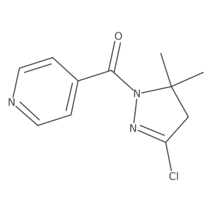 (3-Chloro-4,5-dihydro-5,5-dimethyl-1h-pyrazol-1-yl)-4-pyridinylmethanone结构式