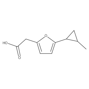 2-[5-(2-Methylcyclopropyl)furan-2-yl]acetic acid Structure