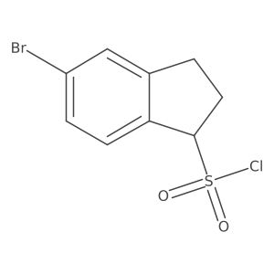 5-bromo-2,3-dihydro-1H-indene-1-sulfonyl chloride Structure