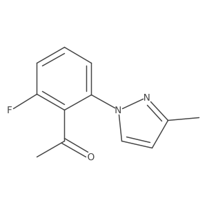 1-(2-Fluoro-6-(3-methyl-1h-pyrazol-1-yl)phenyl)ethan-1-one结构式