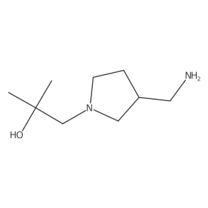 1-[3-(Aminomethyl)pyrrolidin-1-yl]-2-methylpropan-2-ol Structure