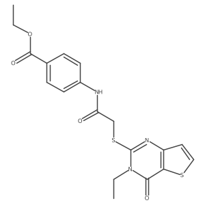 ethyl 4-[2-({3-ethyl-4-oxo-3H,4H-thieno[3,2-d]pyrimidin-2-yl}sulfanyl)acetamido]benzoate Structure